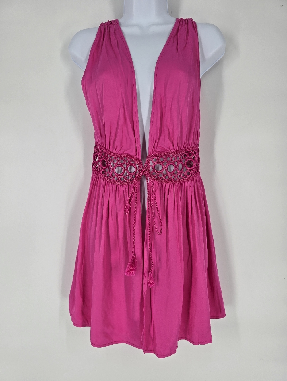 My Beachy Side Jersey Mini Dress Fuschia Size M NEW